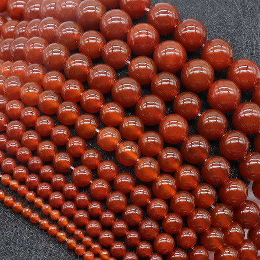 Red Agate Loose Bead Strand