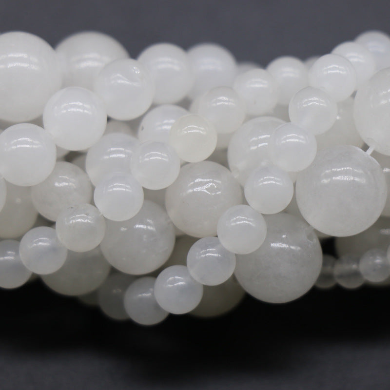 White Jade Loose Bead Strand