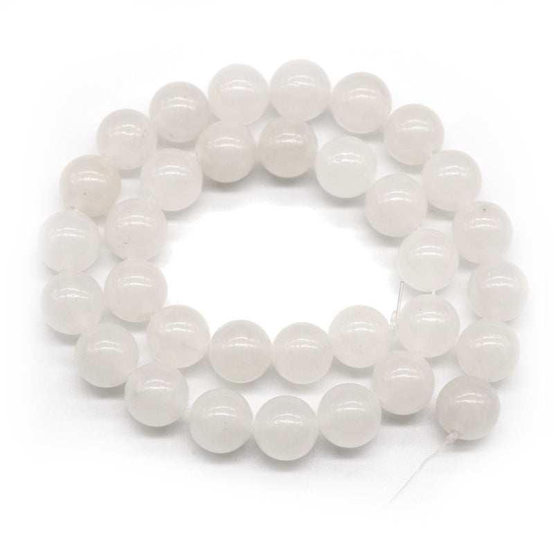 White Jade Loose Bead Strand