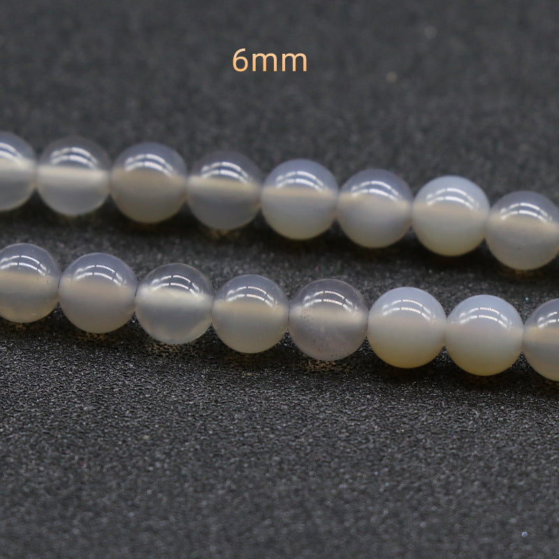 Grey Agate Loose Bead Strand