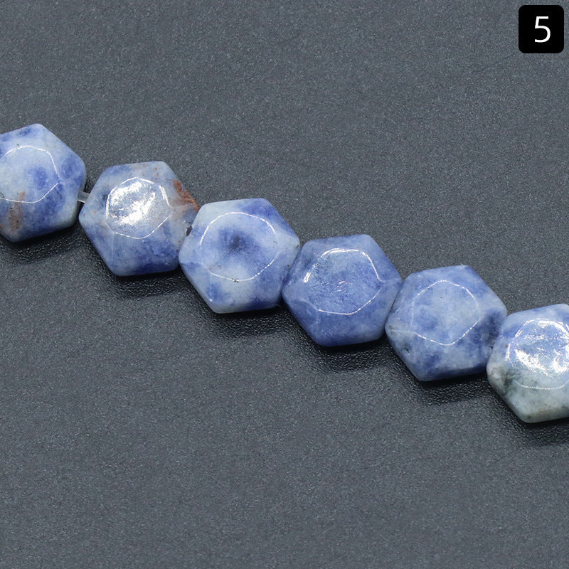 Hexagon SHaped Loose Bead Strand