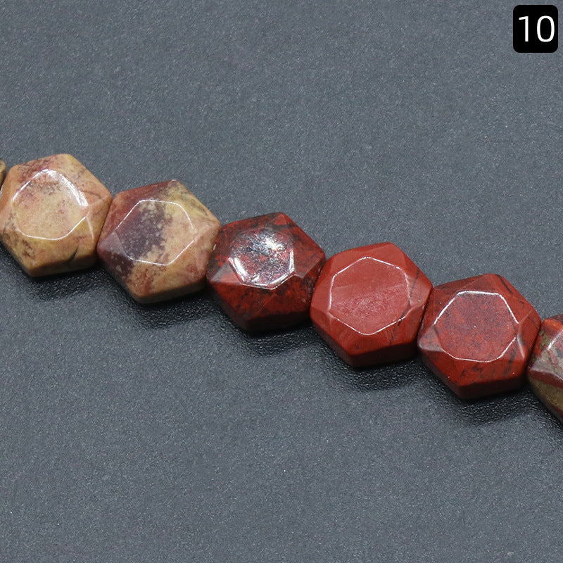 Hexagon SHaped Loose Bead Strand