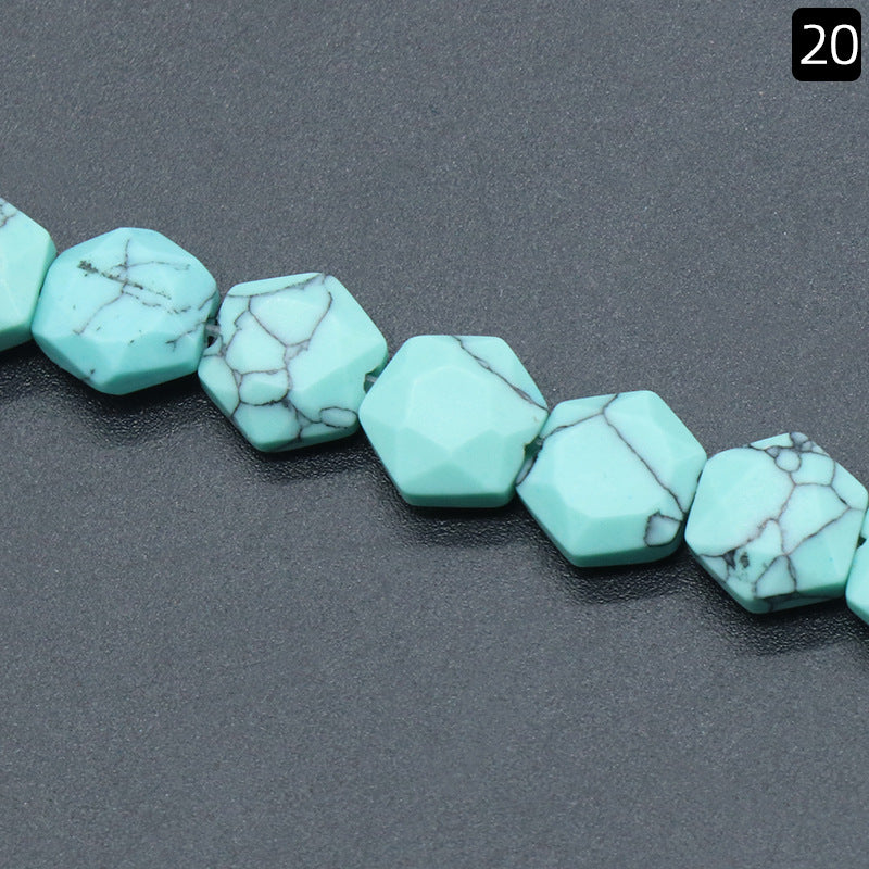 Hexagon SHaped Loose Bead Strand