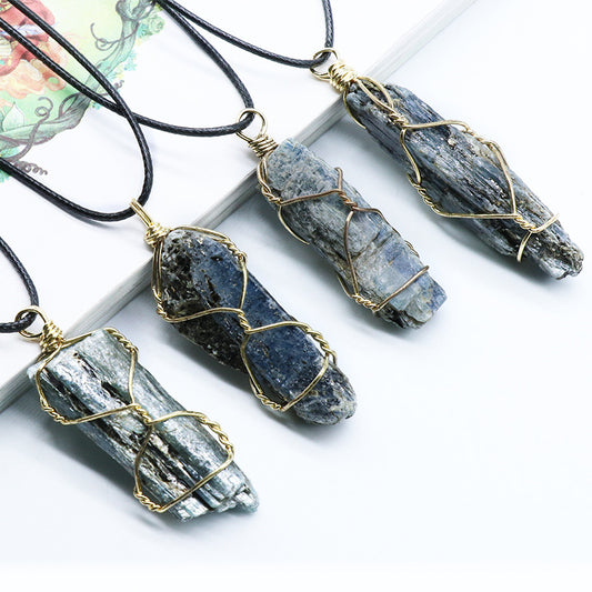 Wire Wrap Kyanite Necklace