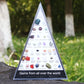 Pyramid Shaped Mineral Ore Specimens Gemstones Box