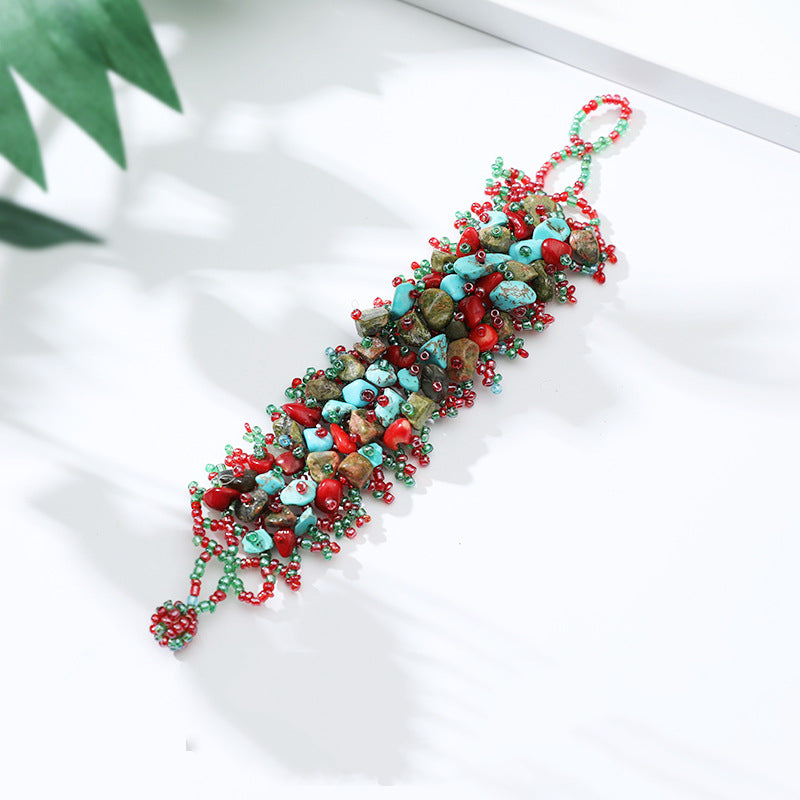 Crocheted Pebble Bracelet