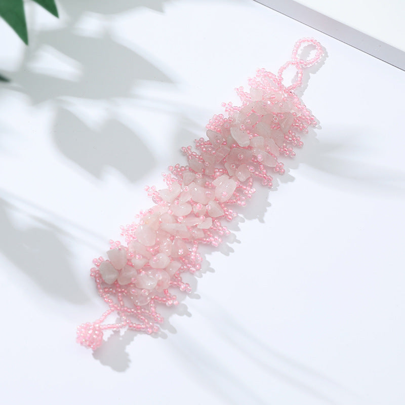Crocheted Pebble Bracelet