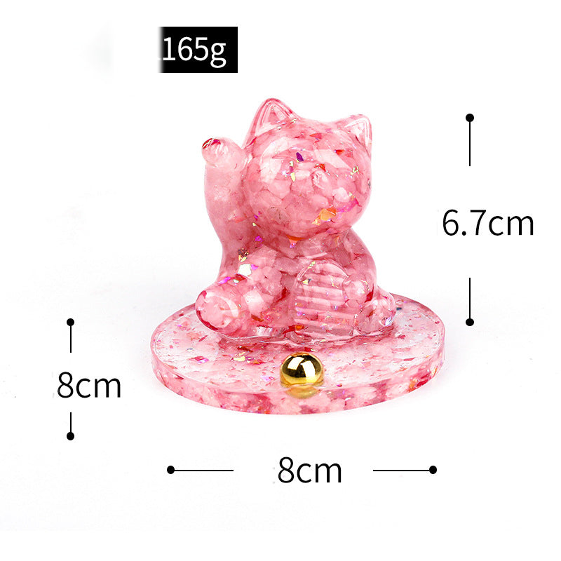 Resin Lucky Cat Phone Holder