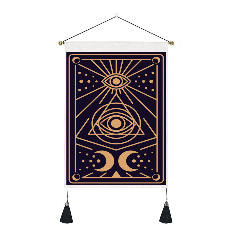 Short tapestry (Hamsa and tarot）