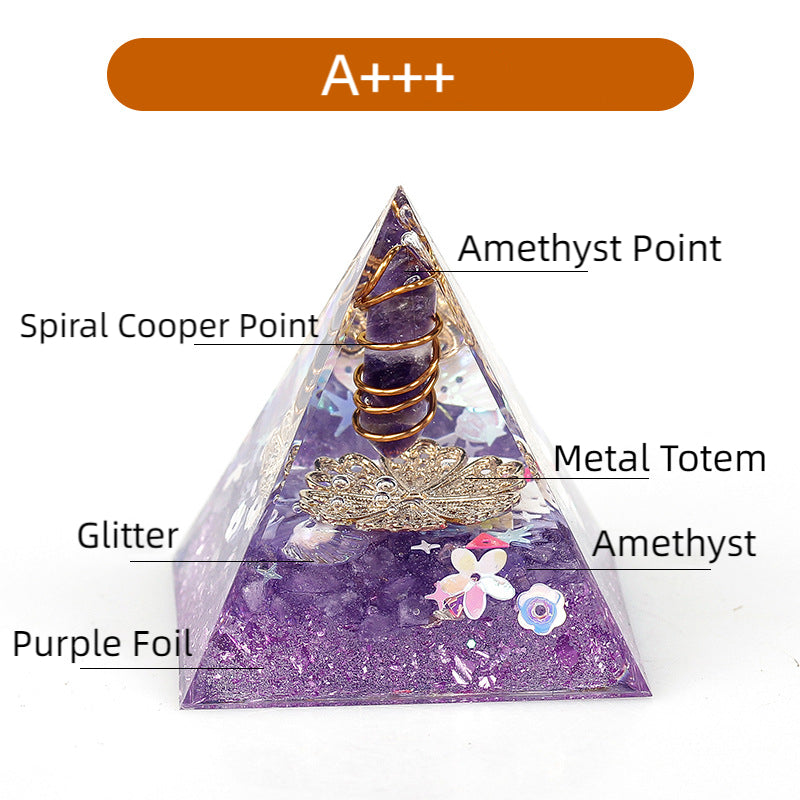 Crystal Point Orgone Pyramid