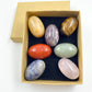 7 Chakra Half Egg Button Yoga Stone Set