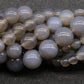 Grey Agate Loose Bead Strand