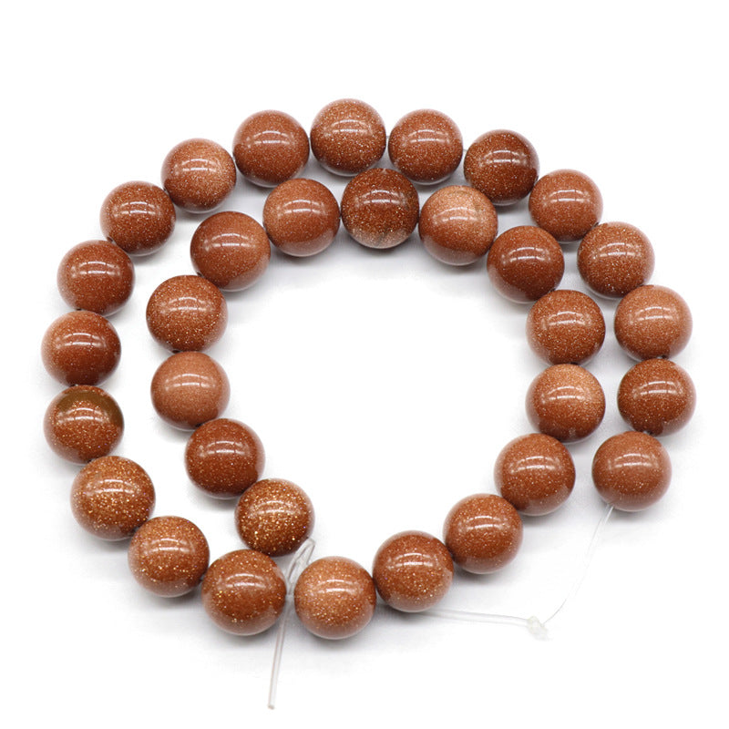 Gold Sandstone Loose Bead Strand