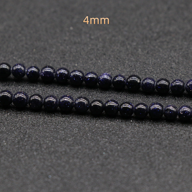 Blue Sandstone Loose Bead Strand