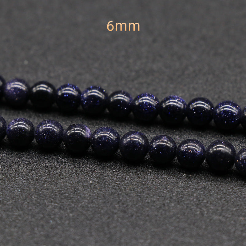 Blue Sandstone Loose Bead Strand