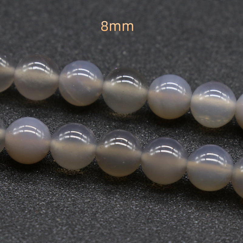 Grey Agate Loose Bead Strand