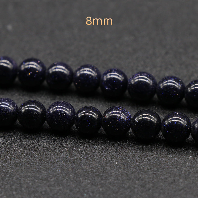 Blue Sandstone Loose Bead Strand