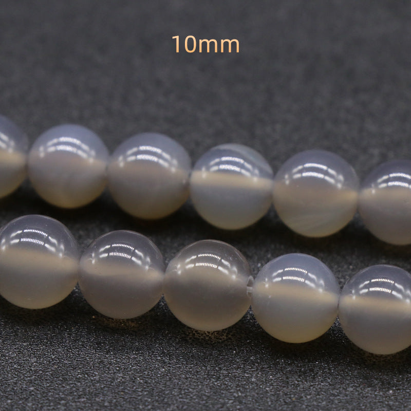 Grey Agate Loose Bead Strand