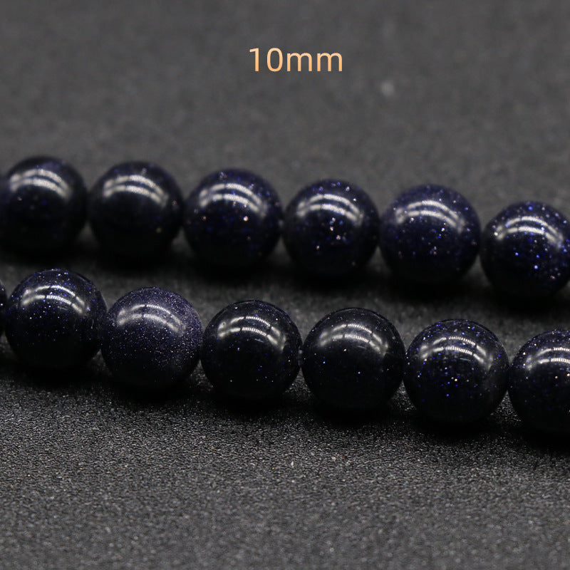 Blue Sandstone Loose Bead Strand