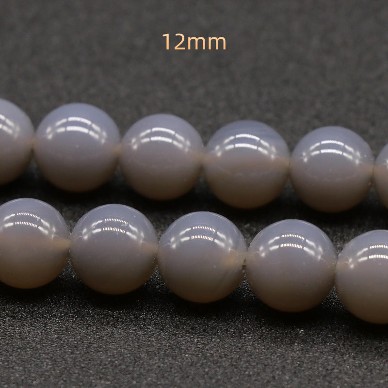 Grey Agate Loose Bead Strand