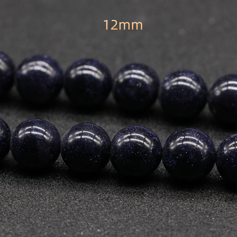 Blue Sandstone Loose Bead Strand