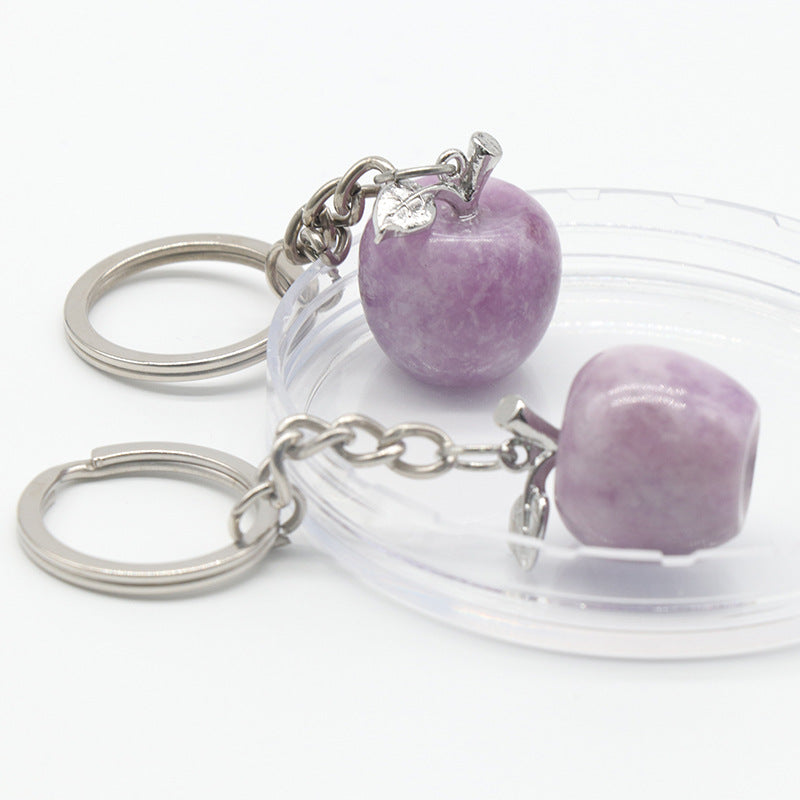 Crystal Apple Keychain