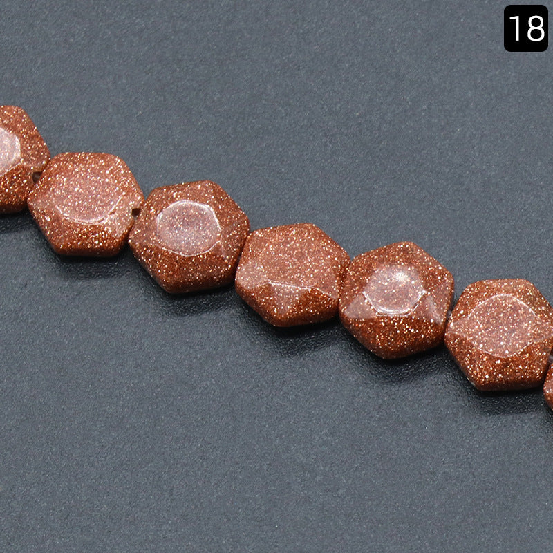 Hexagon SHaped Loose Bead Strand