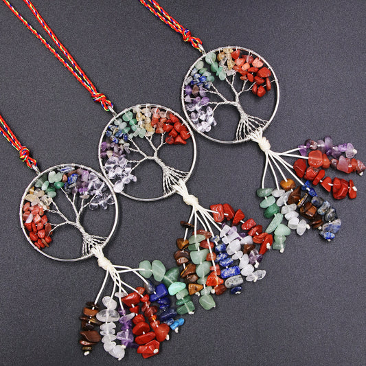 Chakra Crystal Chip Life Tree Hanging