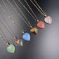 Gold Round Plated Heart Necklace