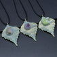 Crystal Raw Leaf Pendant