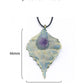 Crystal Raw Leaf Pendant