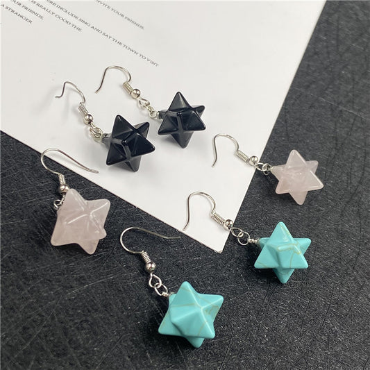 Crystal Merkaba Star Earring