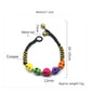 Day of the Dead Colorful Turquoise Skull Bracelet