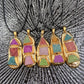 Colorful Crystal Cluster Pendant