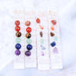 Natural Selenite Stick Wire Wrapped 7 Chakra Stones