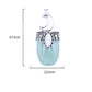 Sliver Moon White Cat Eye Crystal Pendant