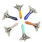 Silver Skull Hexagon Point Pendant/Necklace