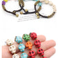 Day of the Dead Colorful Turquoise Skull Bracelet