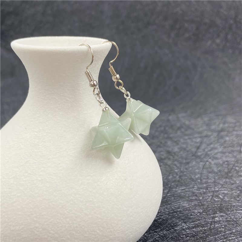 Crystal Merkaba Star Earring