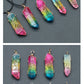 Aura Quartz Wire Wrapped Pendant
