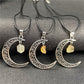 Silver Moon Mini Raw Pendant/Necklace