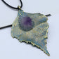Crystal Raw Leaf Pendant
