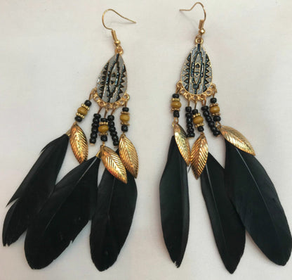 Bohemian Feather Earrings