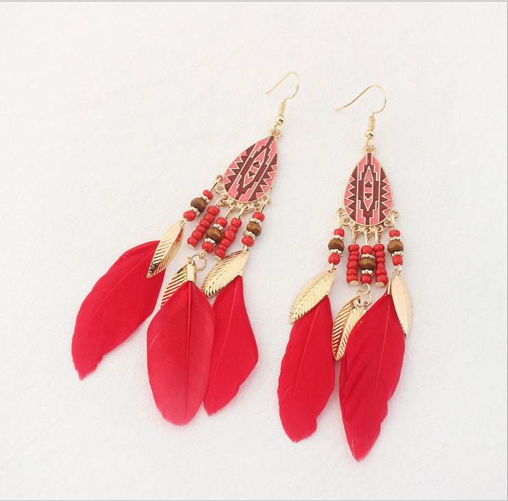 Bohemian Feather Earrings