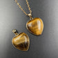 Gold Round Plated Heart Necklace