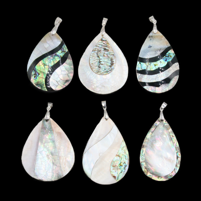 Abalone Shell Tear Drop Necklace