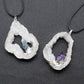 Druzy Agate&Crystal Raw Necklace