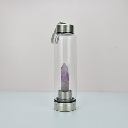 Reusable Gem Glass Water Bottle