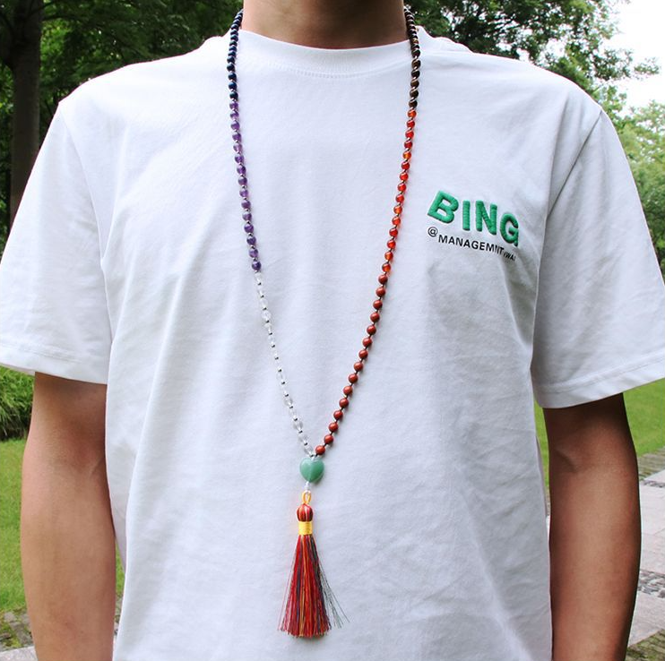 Chakra Prayer Beads Neckalce