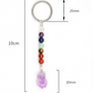 Chakra Bead Amethyst Teeth Keychain